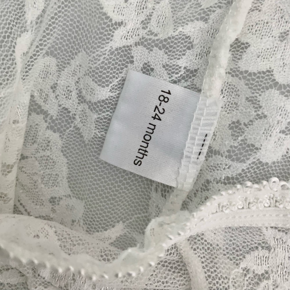 Baby Bella Maya Lace Footless Tights / Leggings White 18 months - Picture 4 of 11